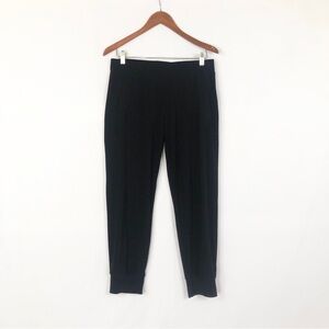 Norma Kamali Pull On Stretch‎ Jersey Jogger Pants Black Size M